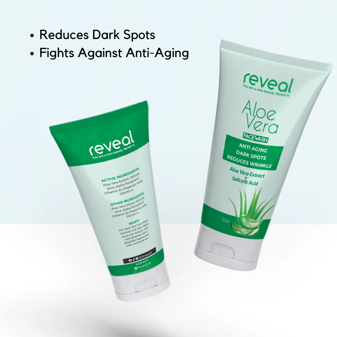 Reveal Aloe Vera Face Wash - Anti-Aging, Dark Spots & Acne